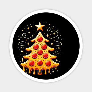 Pizza Xmas Tree, Christmas Style Pizza Lover Magnet